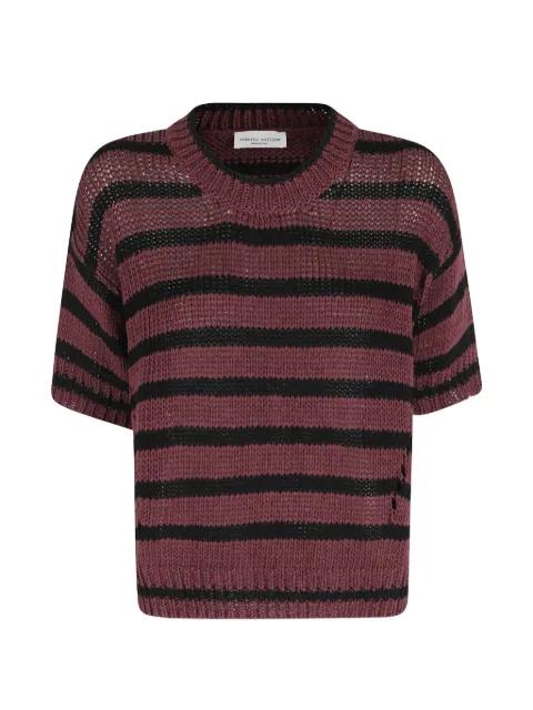 striped open-knit sweater by ROBERTO COLLINA