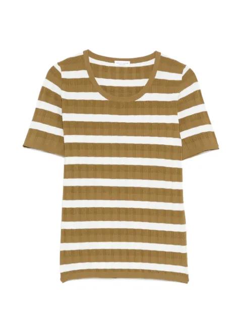 striped ribbed T-shirt by ROBERTO COLLINA