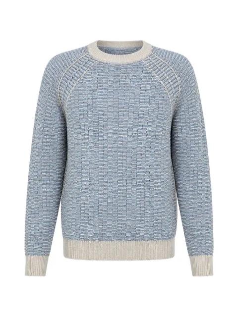 textured-knit raglan-sleeve sweater by ROBERTO COLLINA