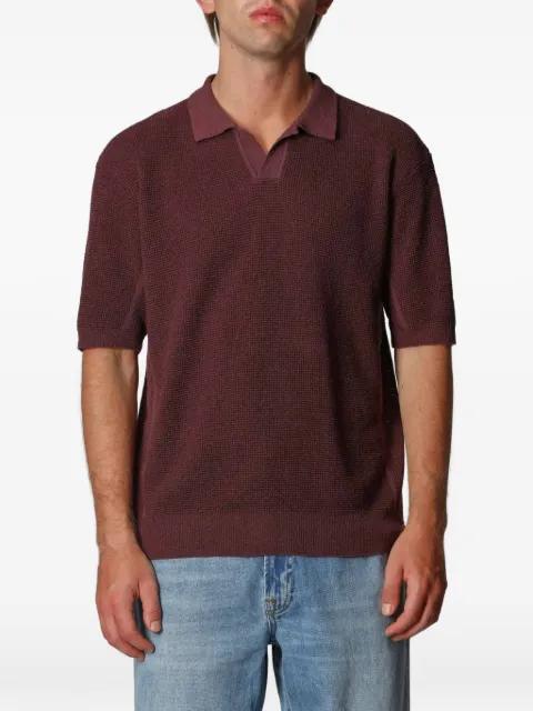 waffle-knit polo shirt by ROBERTO COLLINA