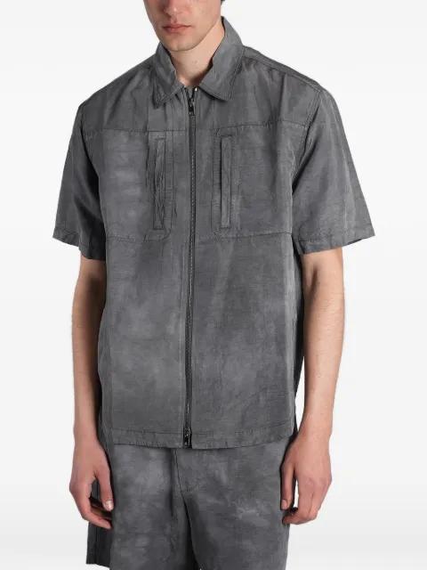 zip-up short-sleeve shirt by ROBERTO COLLINA