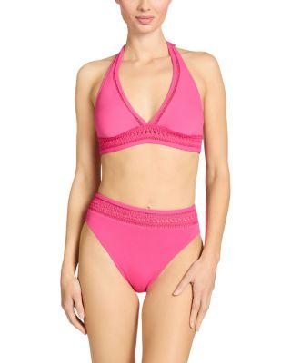 Isabelle Halter Bikini Top & High Waist Bikini Bottoms by ROBIN PICCONE
