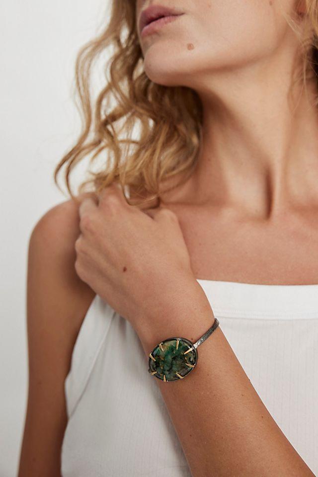 Robindira Unsworth Emerald Cuff Bracelet by ROBINDIRA UNSWORTH | FREE PEOPLE