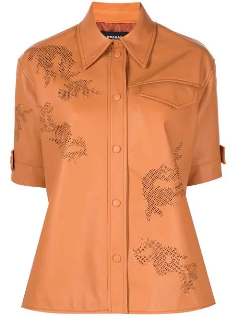 Soriana leather shirt by ROCHAS