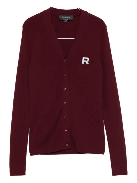 logo-appliqué cardigan by ROCHAS