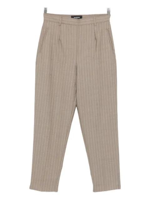 pinstriped pleated trousers by ROCHAS