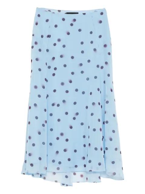 polka-dot silk skirt by ROCHAS
