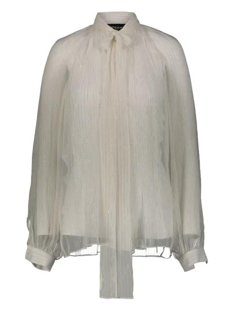 striped chiffon shirt by ROCHAS