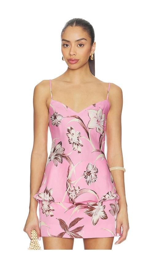 ROCOCO SAND V-neck Strappy Top in Pink by ROCOCO SAND