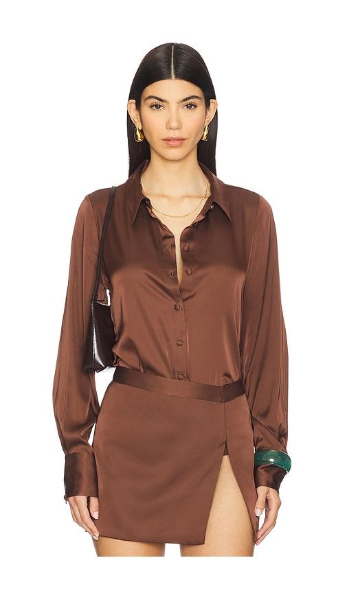 ROCOCO SAND x REVOLVE Shirt in Brown by ROCOCO SAND