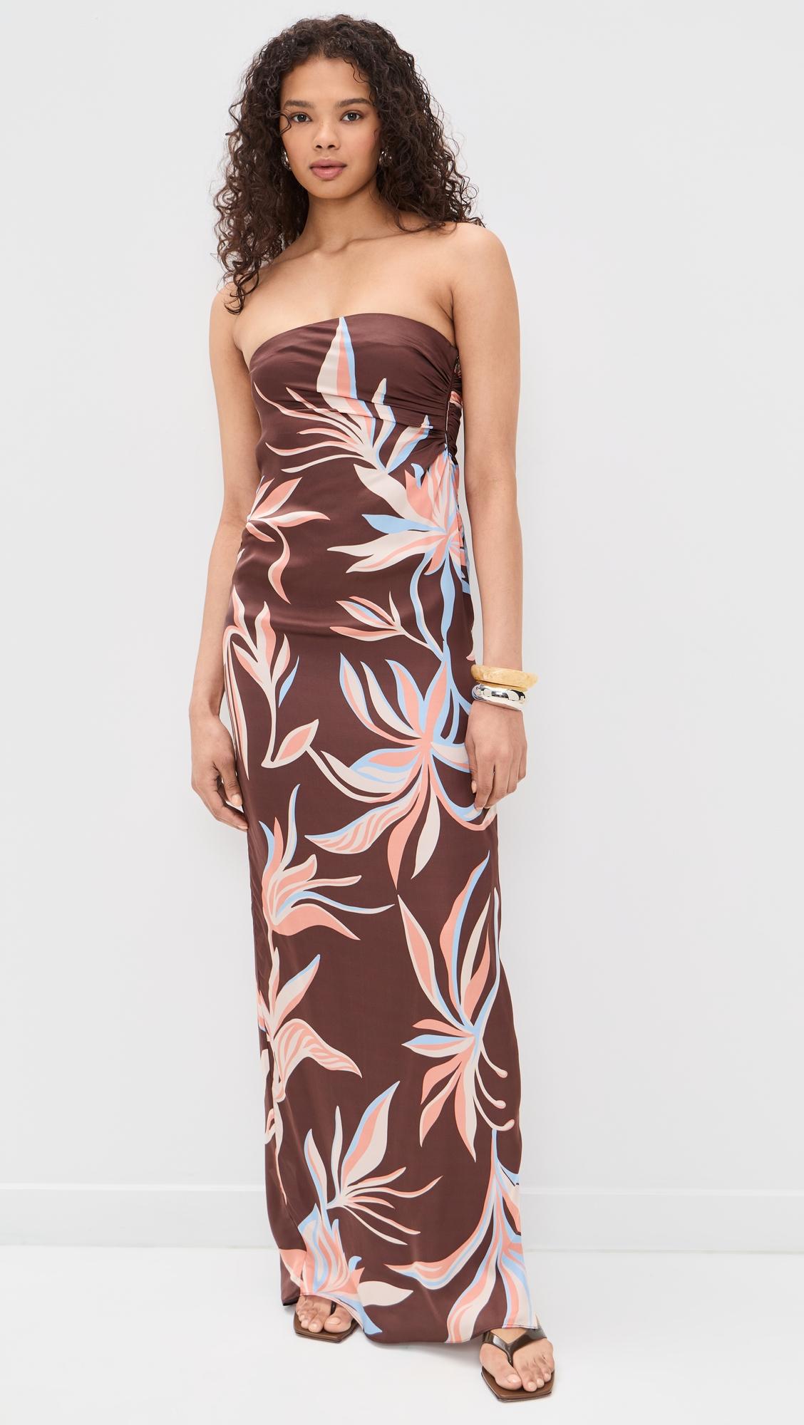 Tube Ruched Maxi Dress by ROCOCO SAND