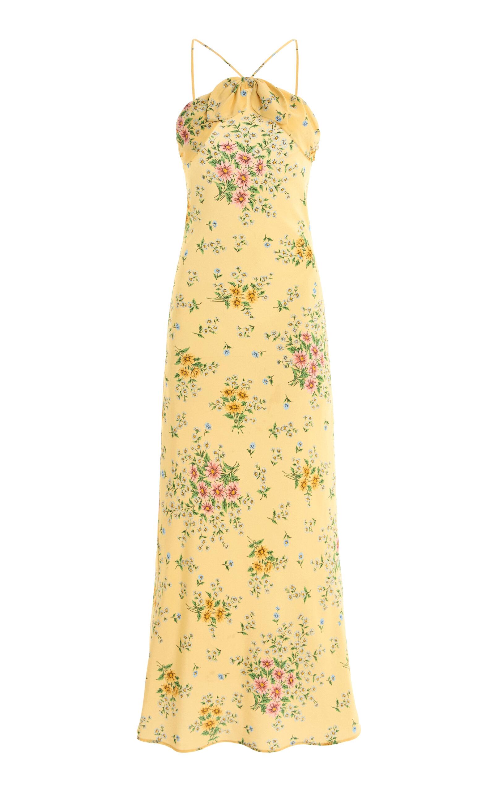 Rodarte Daisy Silk-Crepe Midi Halter Slip Dress - Moda Operandi by RODARTE