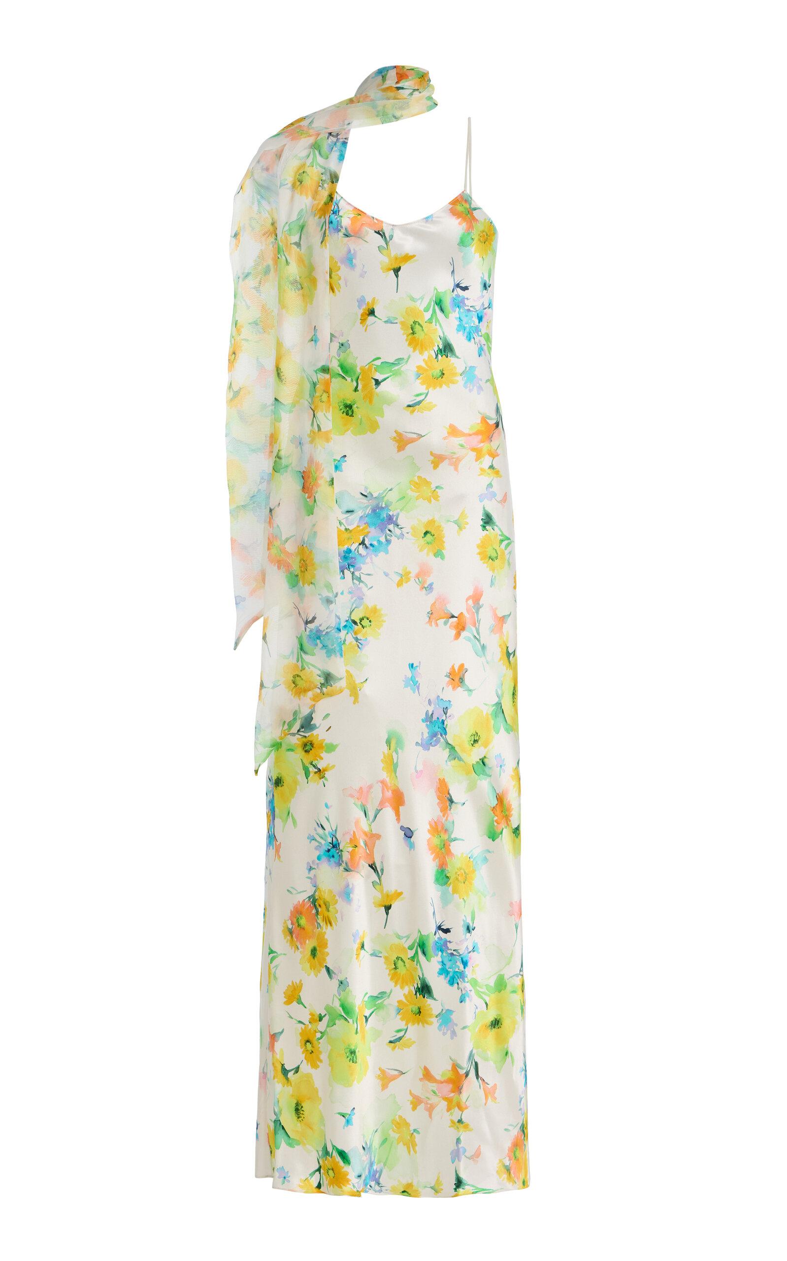 Rodarte Floral-Printed Satin Slip Gown - Moda Operandi by RODARTE