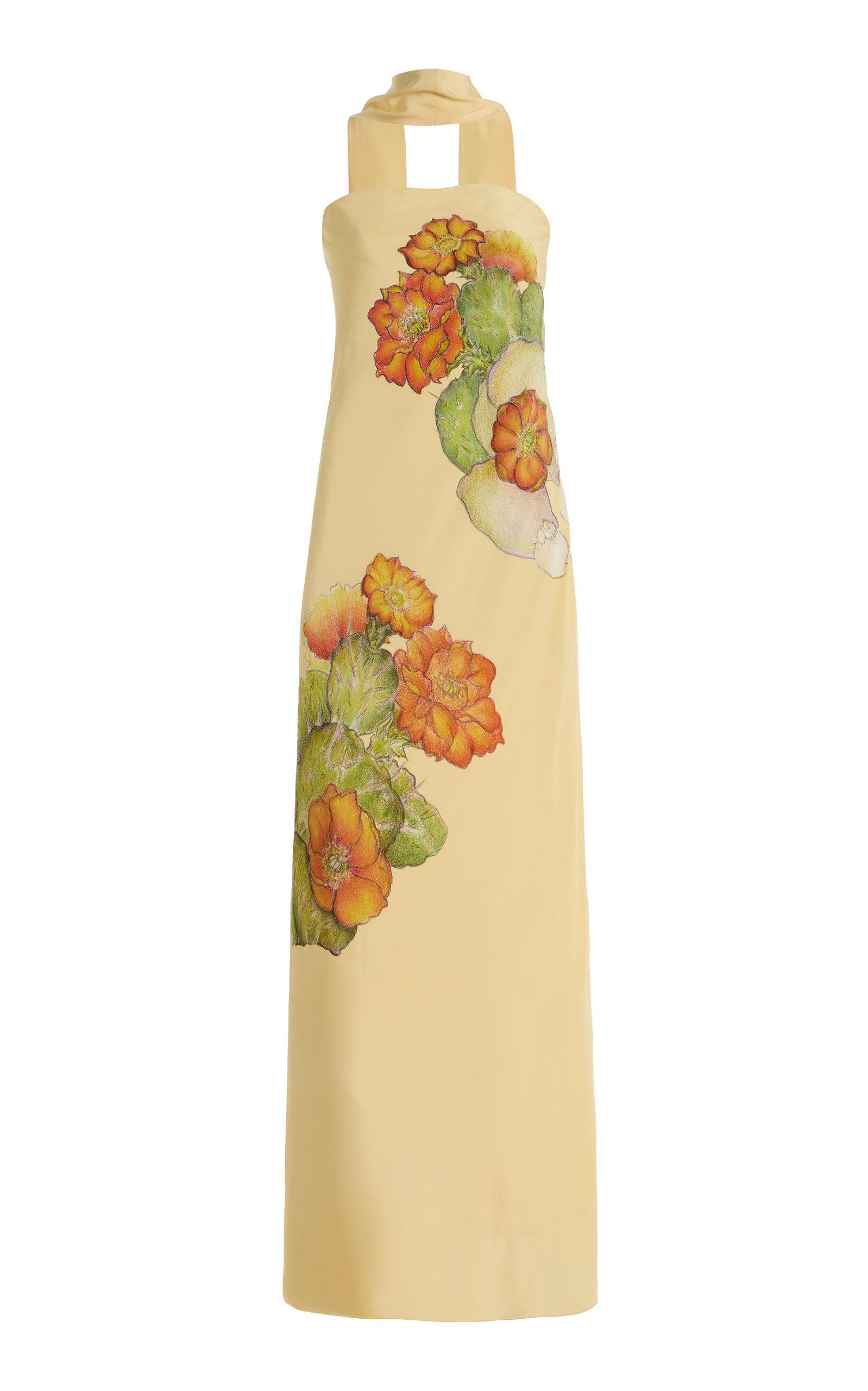 Rodarte Printed Silk Crepe Bias Maxi Dress - Moda Operandi by RODARTE