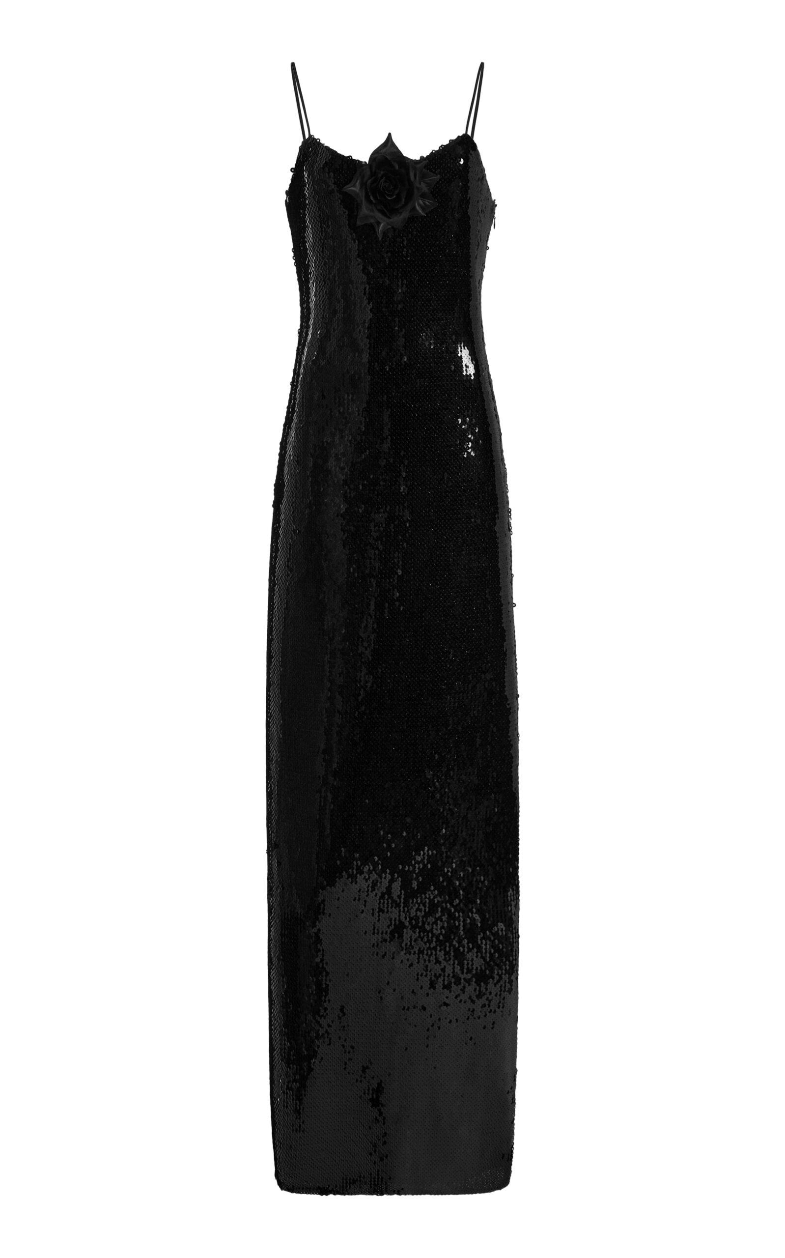 Rodarte Rosette-Detailed Sequined Slip Gown - Moda Operandi by RODARTE