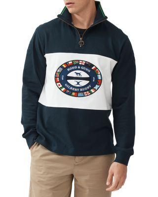Donnybrook Cotton Classic Fit Quarter Zip Sweatshirt by RODD&GUNN