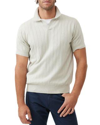 Freys Crescent Knit Short Sleeve Polo Sweater by RODD&GUNN