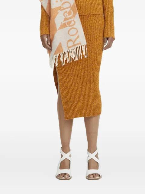 Lenata ribbed midi skirt by RODEBJER