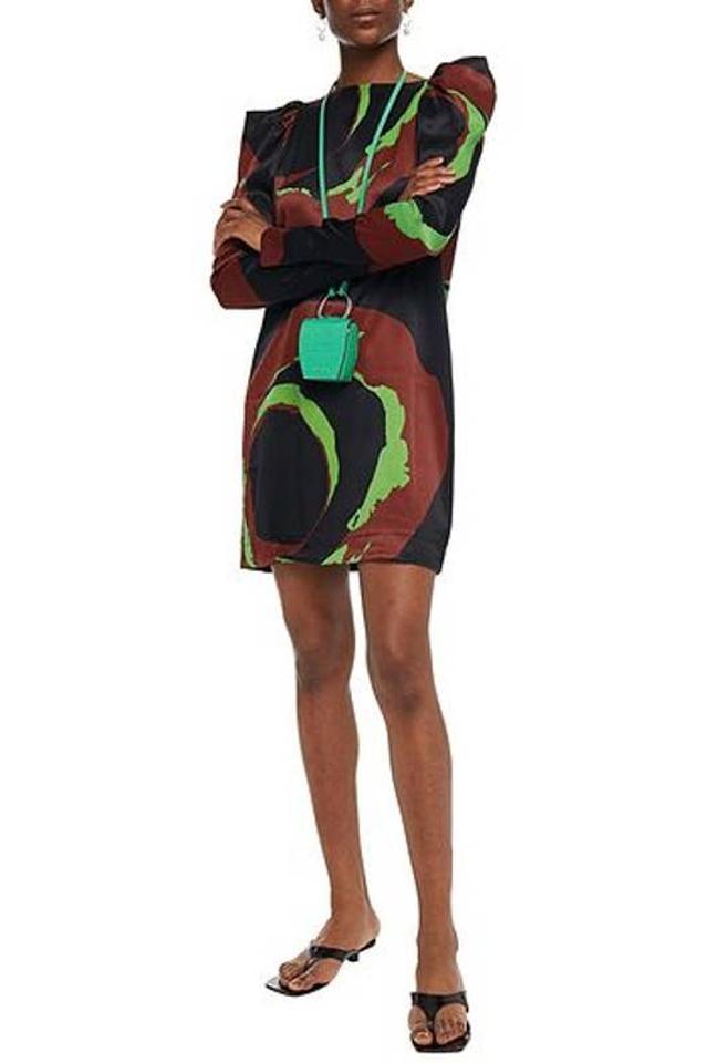 Rodebjer XS Gismara Printed Satin Crepe Size Cocktail Dress by RODEBJER Rodebjer XS Gismara Printed Satin Crepe Size Cocktail Dress by RODEBJER