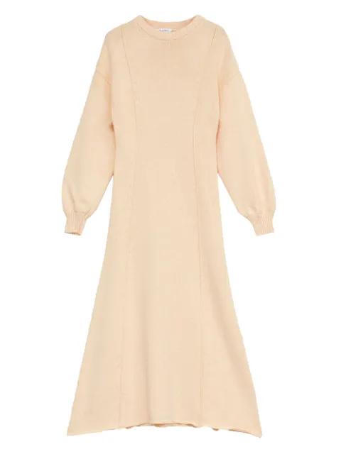 cuffed-sleeves midi dress by RODEBJER