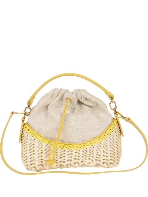 wicker drawstring tote bag by RODO