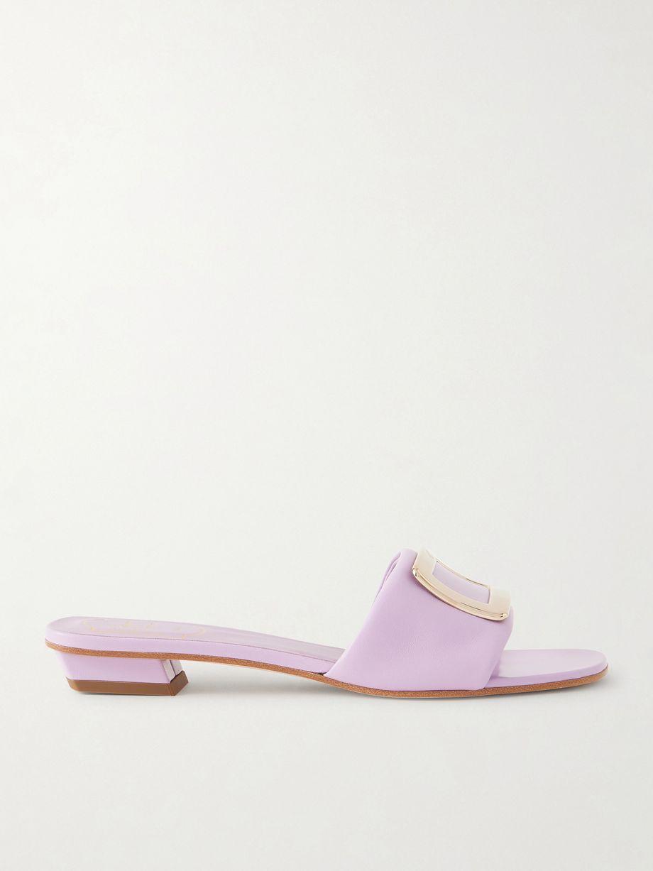 20 buckled padded-leather mules by ROGER VIVIER