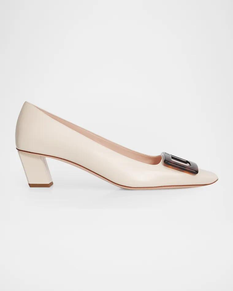 45mm Belle Vivier Turtle Leather Pumps by ROGER VIVIER