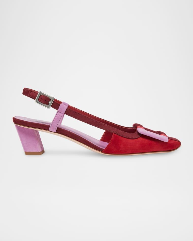 Belle Vivier Colorblock Suede Slingback Pumps by ROGER VIVIER