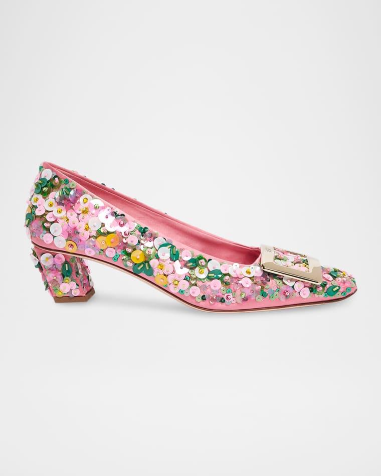 Belle Vivier Sequin Satin Pumps by ROGER VIVIER