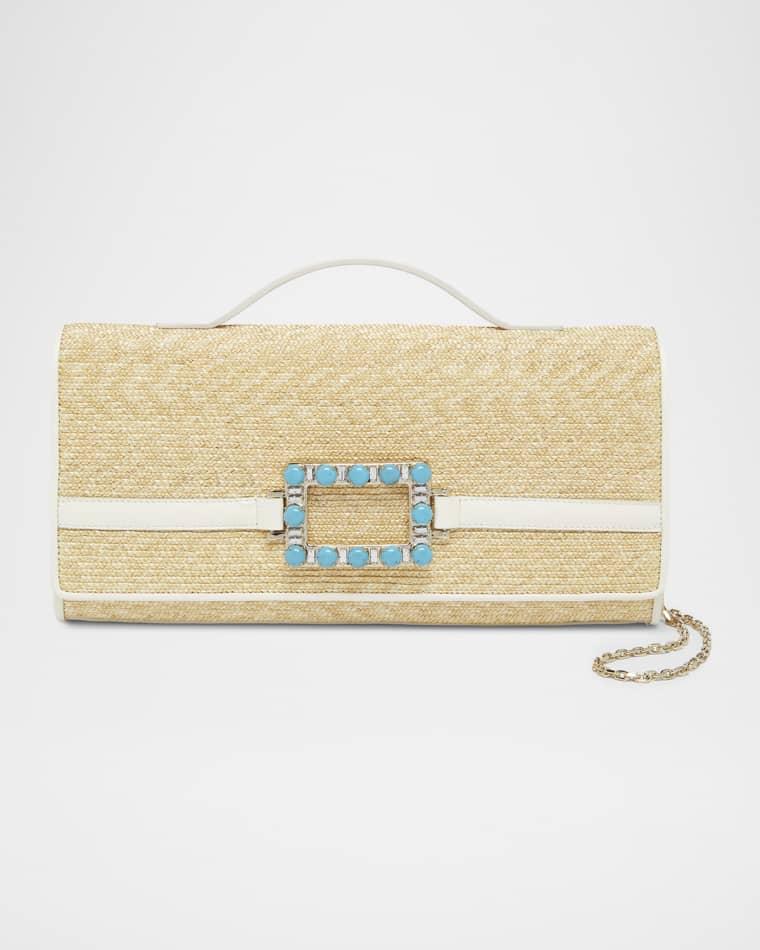 Belle Vivier Slim Rattan Top-Handle Bag by ROGER VIVIER