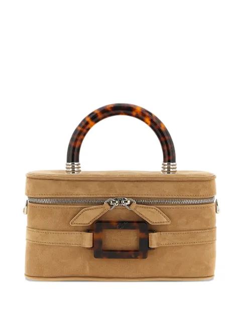 Belle Vivier Vanity tortoiseshell-handle suede tote bag by ROGER VIVIER