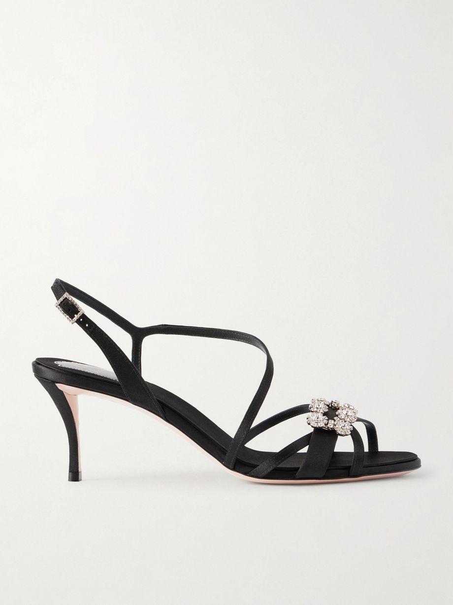 Efflorescence 65 crystal-embellished satin sandals by ROGER VIVIER