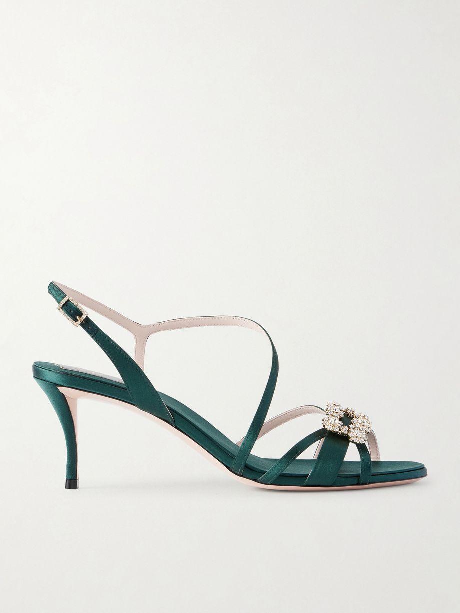 Efflorescence 65 crystal-embellished satin sandals by ROGER VIVIER