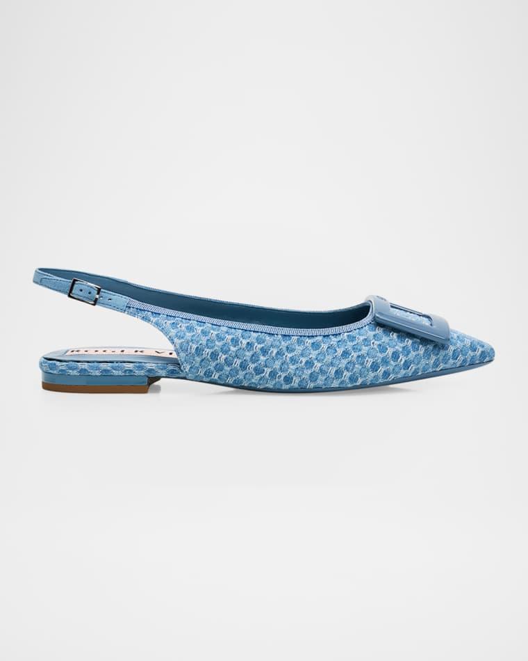 Gommettine Denim Slingback Flats by ROGER VIVIER