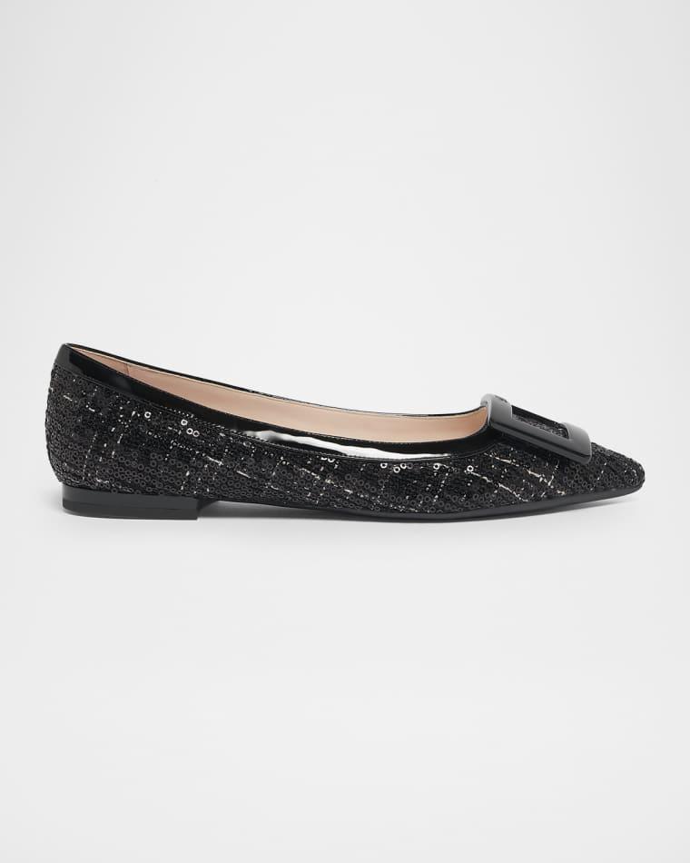 Gommettine Sequined Tweed Ballet Flats by ROGER VIVIER