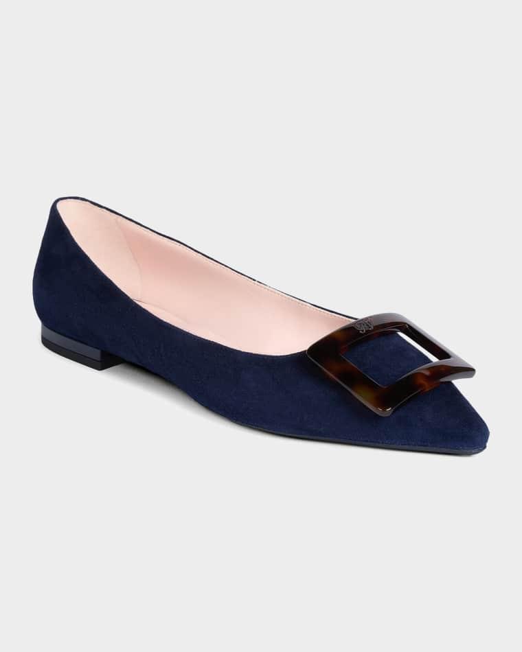 Gommettine Suede Ballerina Flats by ROGER VIVIER