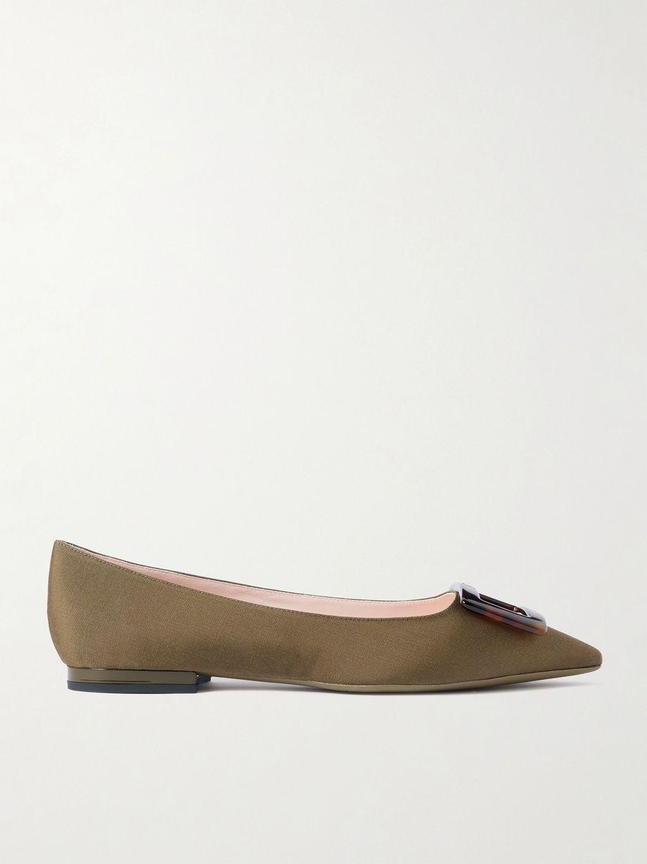 Gommettine buckled grosgrain ballet flats by ROGER VIVIER