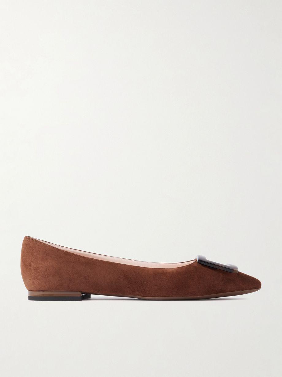 Gommettine buckled suede ballet flats by ROGER VIVIER