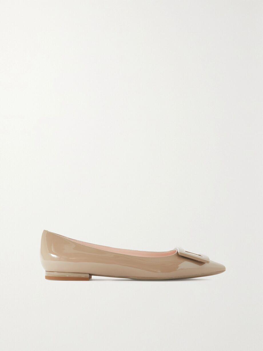 Gommettine patent-leather point-toe flats by ROGER VIVIER