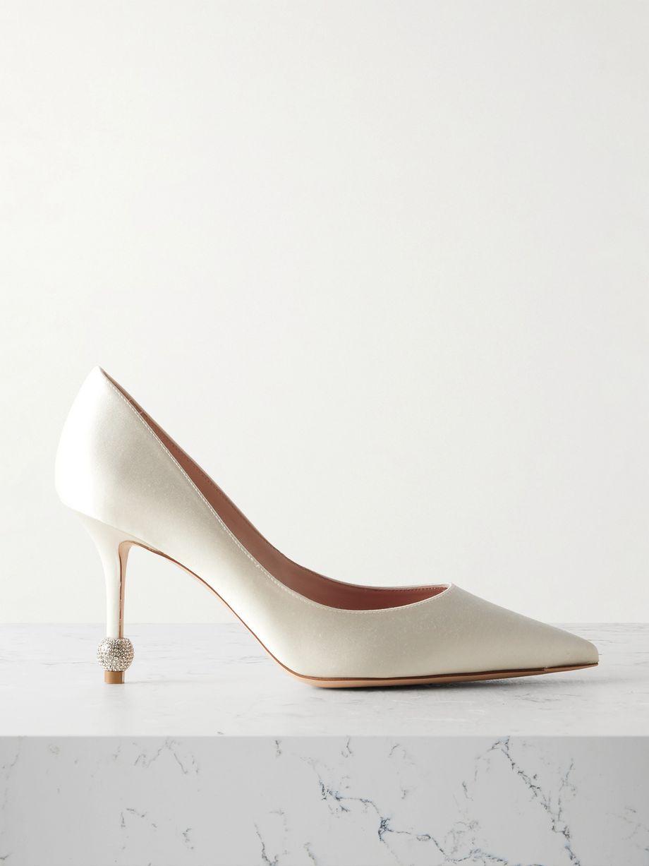 Marlene 85 crystal-embellished satin pumps by ROGER VIVIER