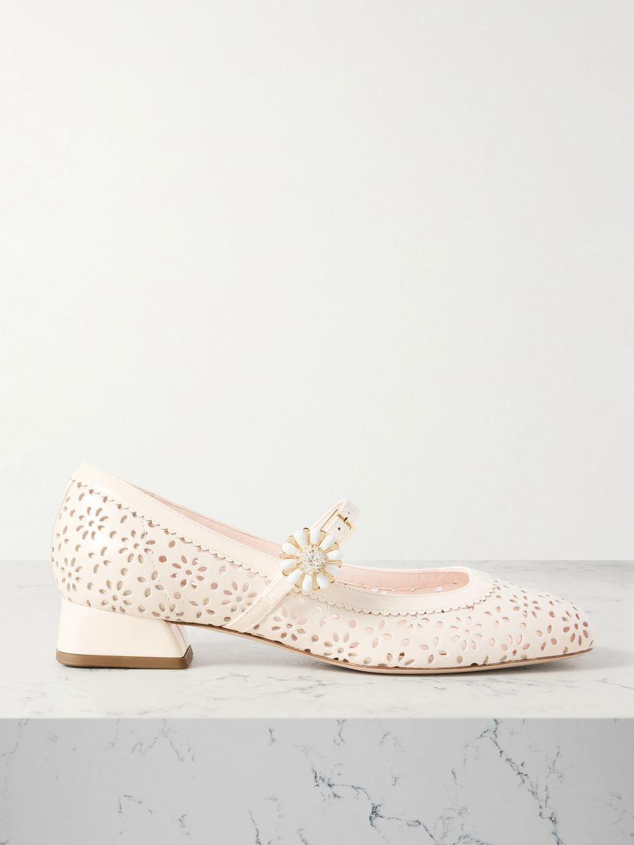 New Très Vivier perforated leather Mary Jane pumps by ROGER VIVIER