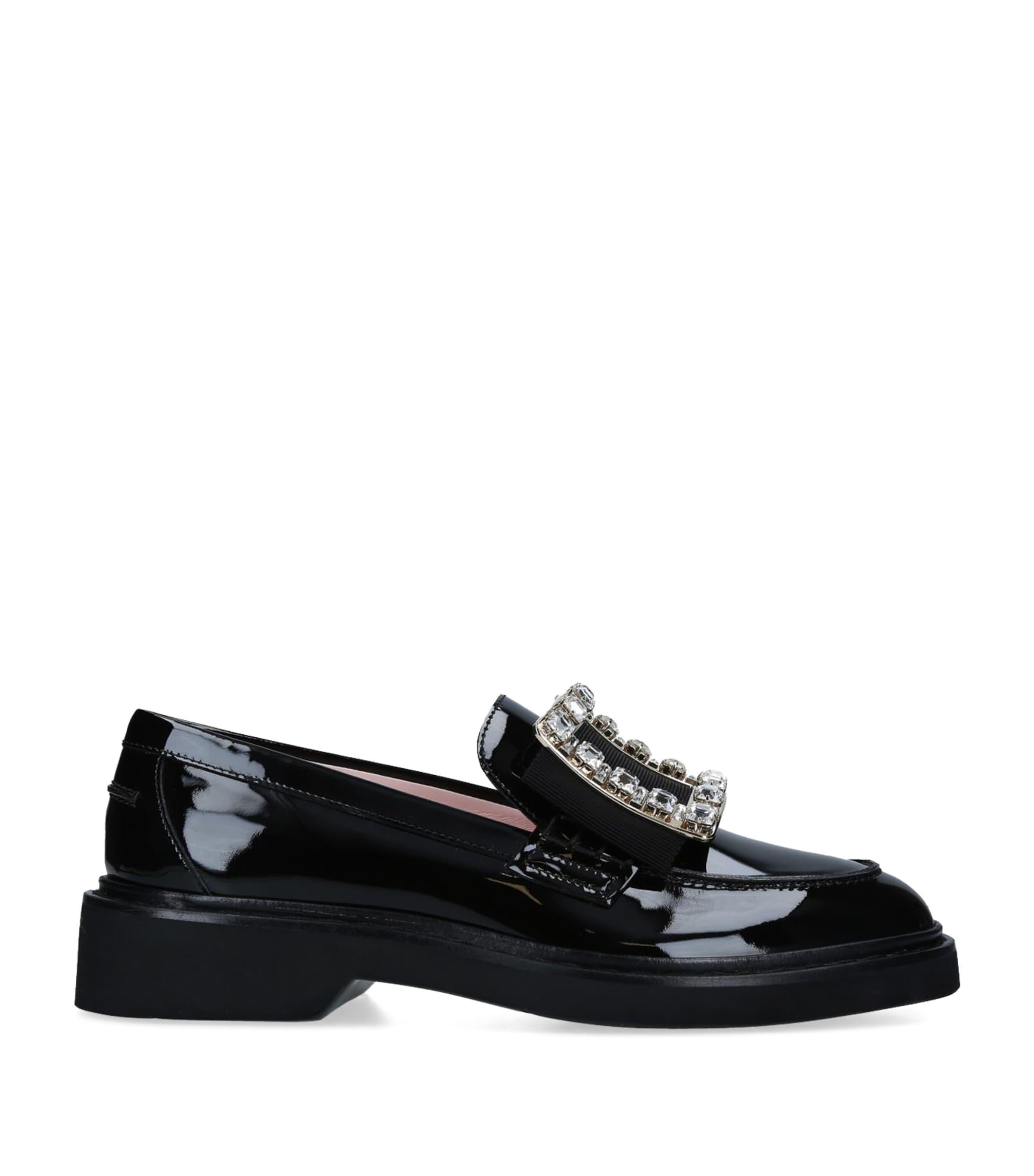 Patent Viv' Ranger Strass Buckle Loafers by ROGER VIVIER