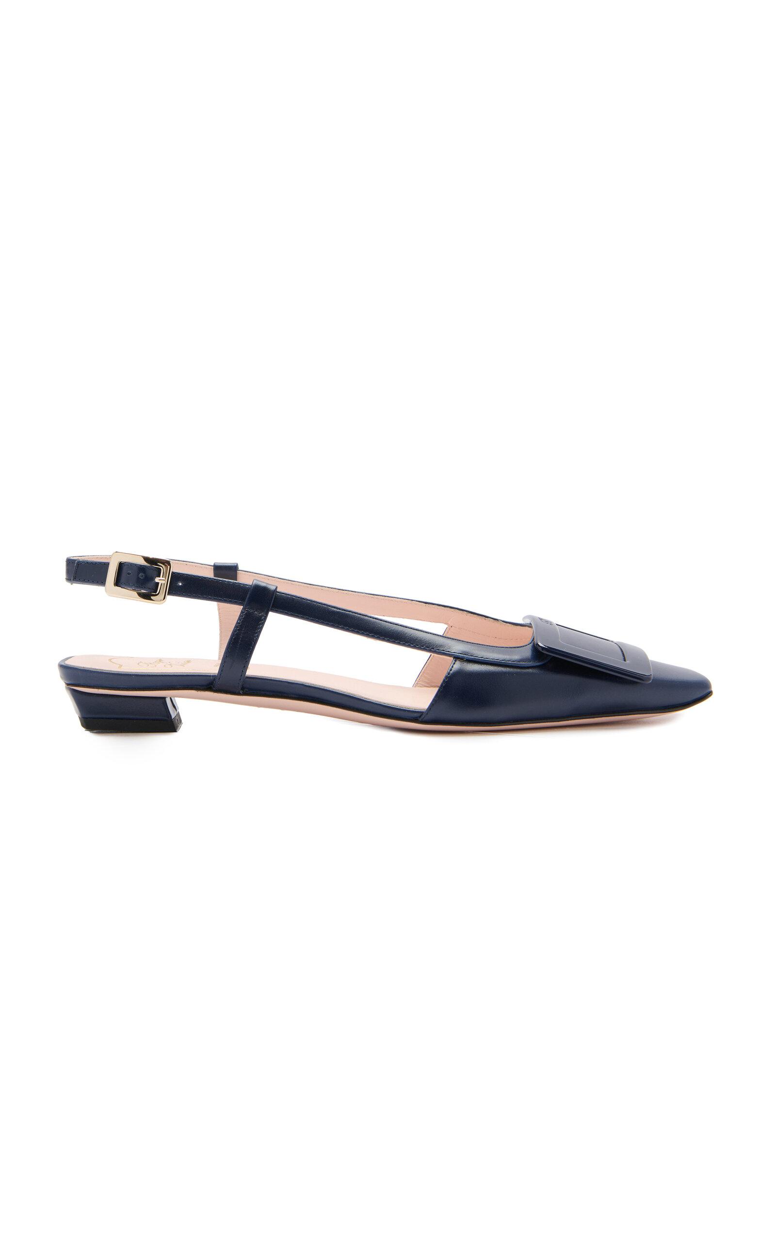 Roger Vivier Belle Vivier Leather Slingback Flats - Moda Operandi by ROGER VIVIER