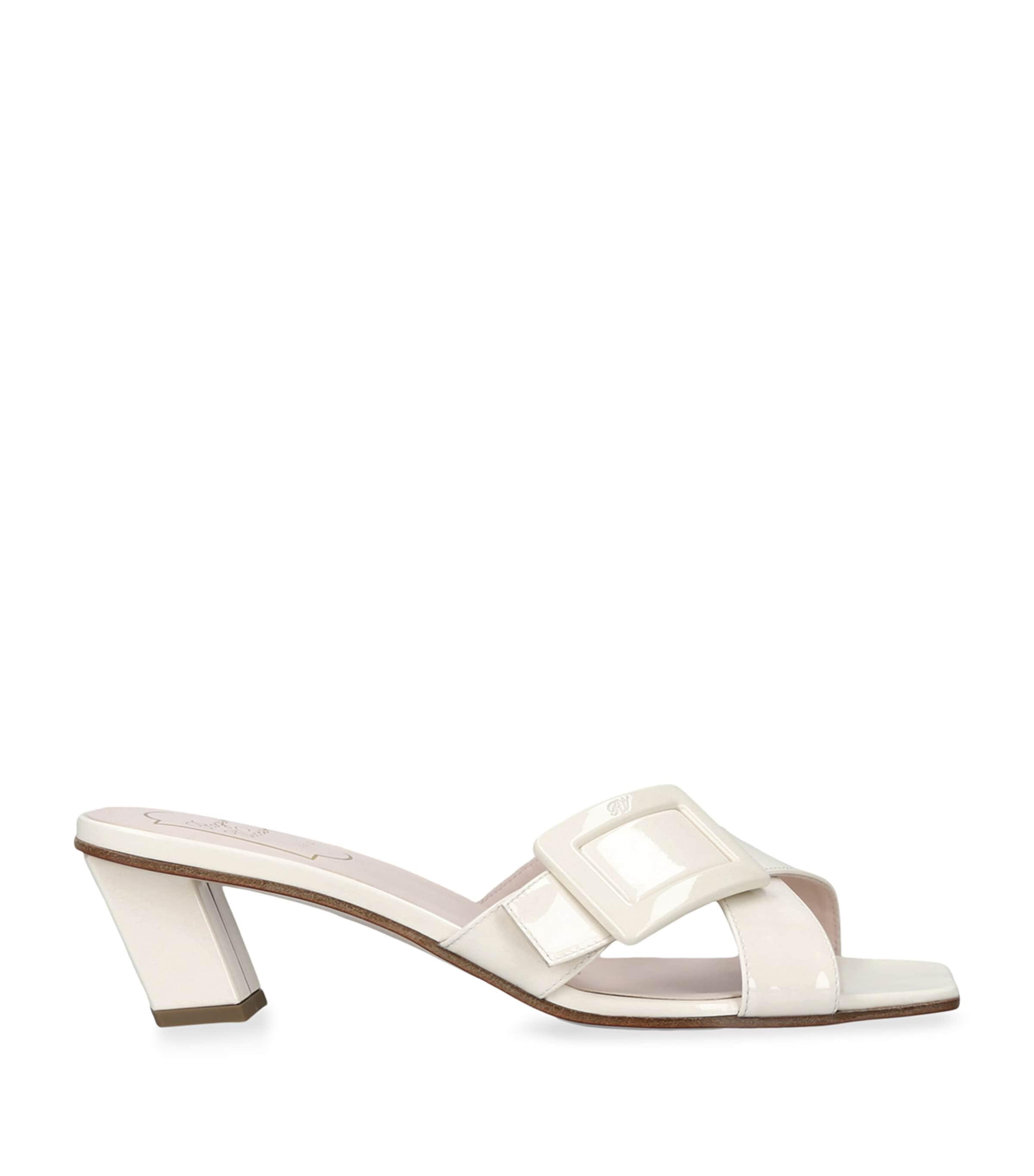 Roger Vivier Leather Belle Vivier Mules 45 by ROGER VIVIER