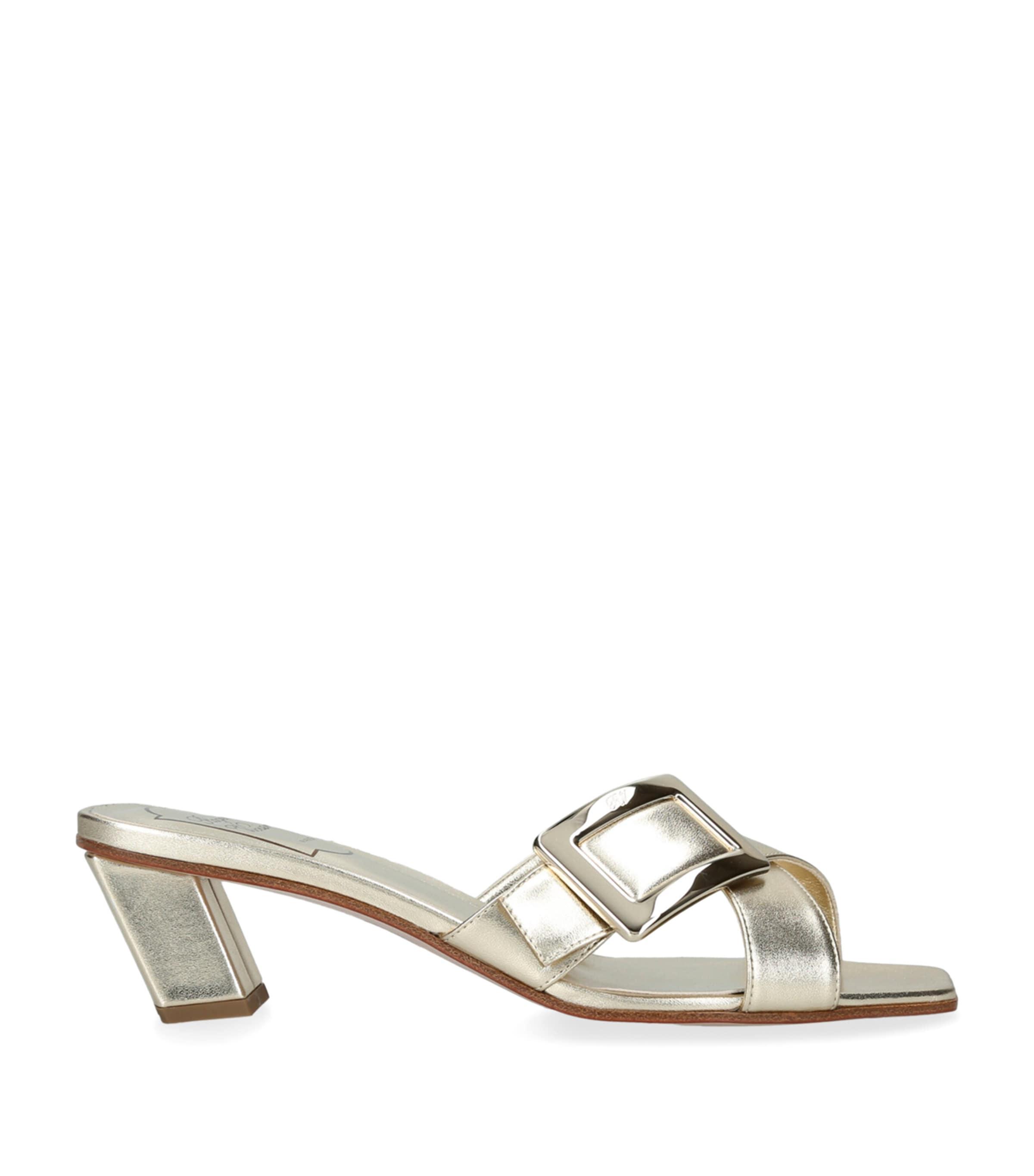 Roger Vivier Leather Belle Vivier Mules 45 by ROGER VIVIER