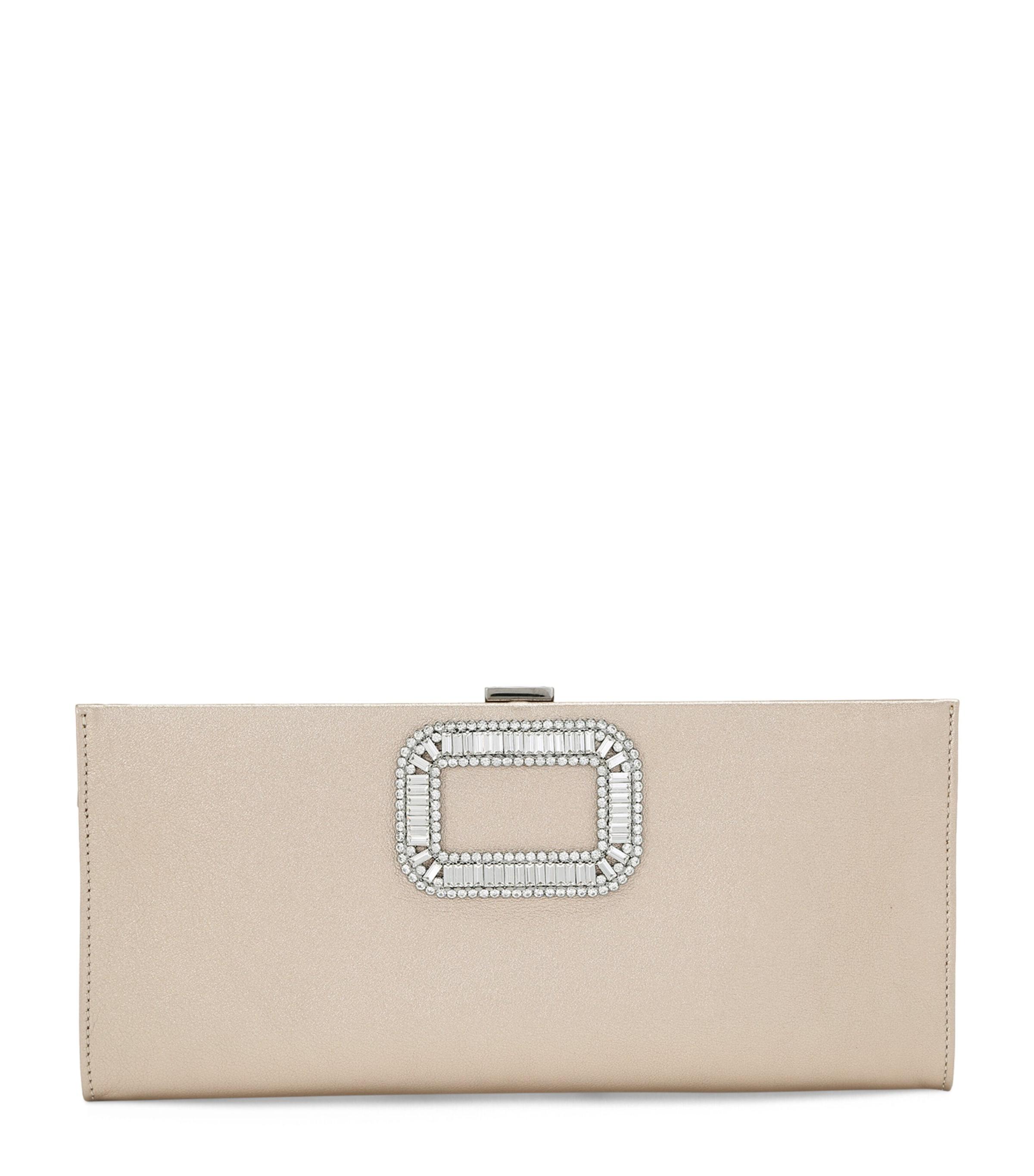 Roger Vivier Leather Pilgrim Clutch Bag by ROGER VIVIER