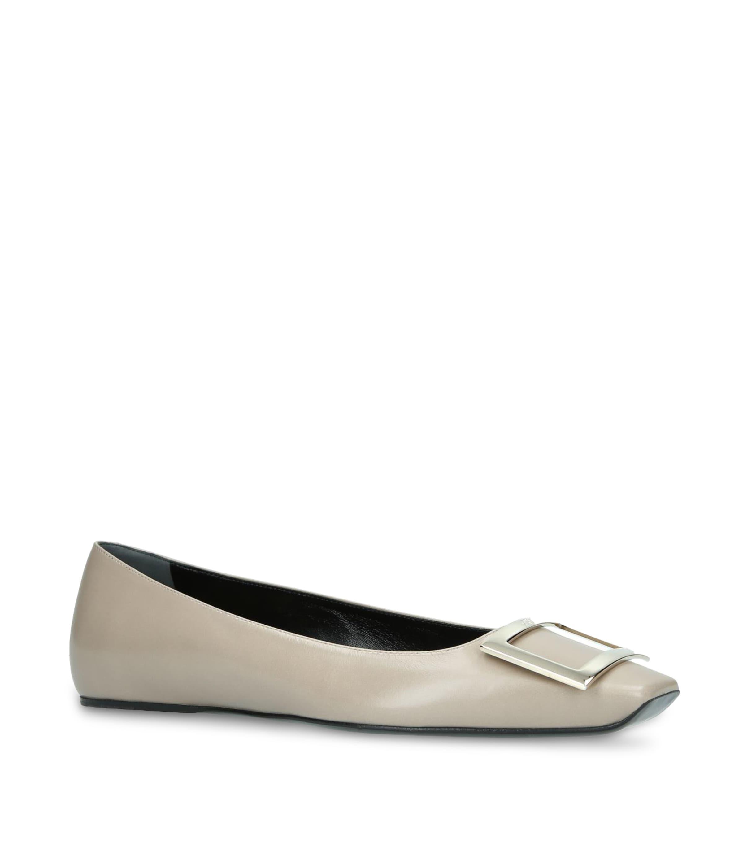 Roger Vivier Leather Quadrata Trompette Flats by ROGER VIVIER