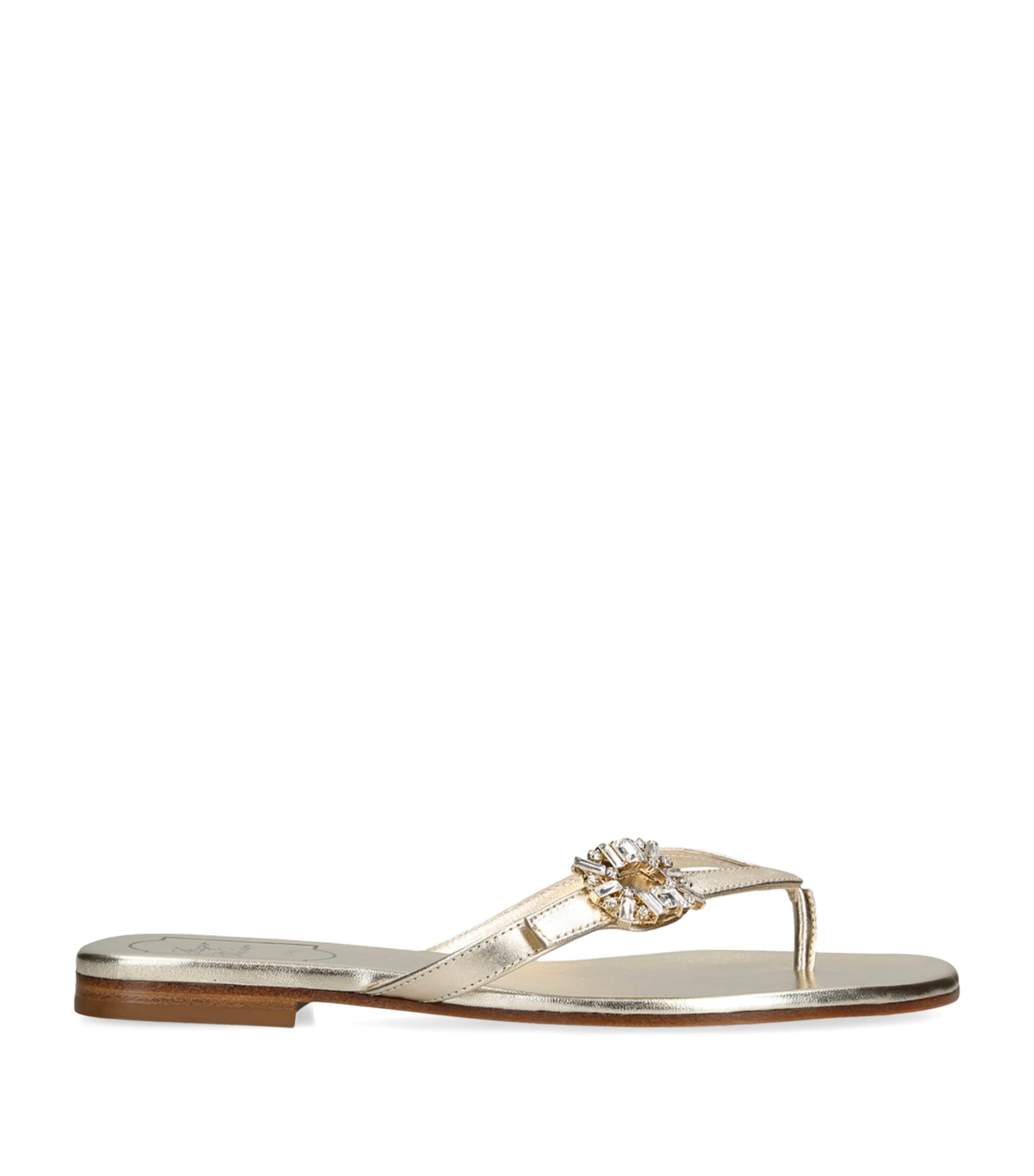 Roger Vivier Metallic Leather Embellished Sandals by ROGER VIVIER