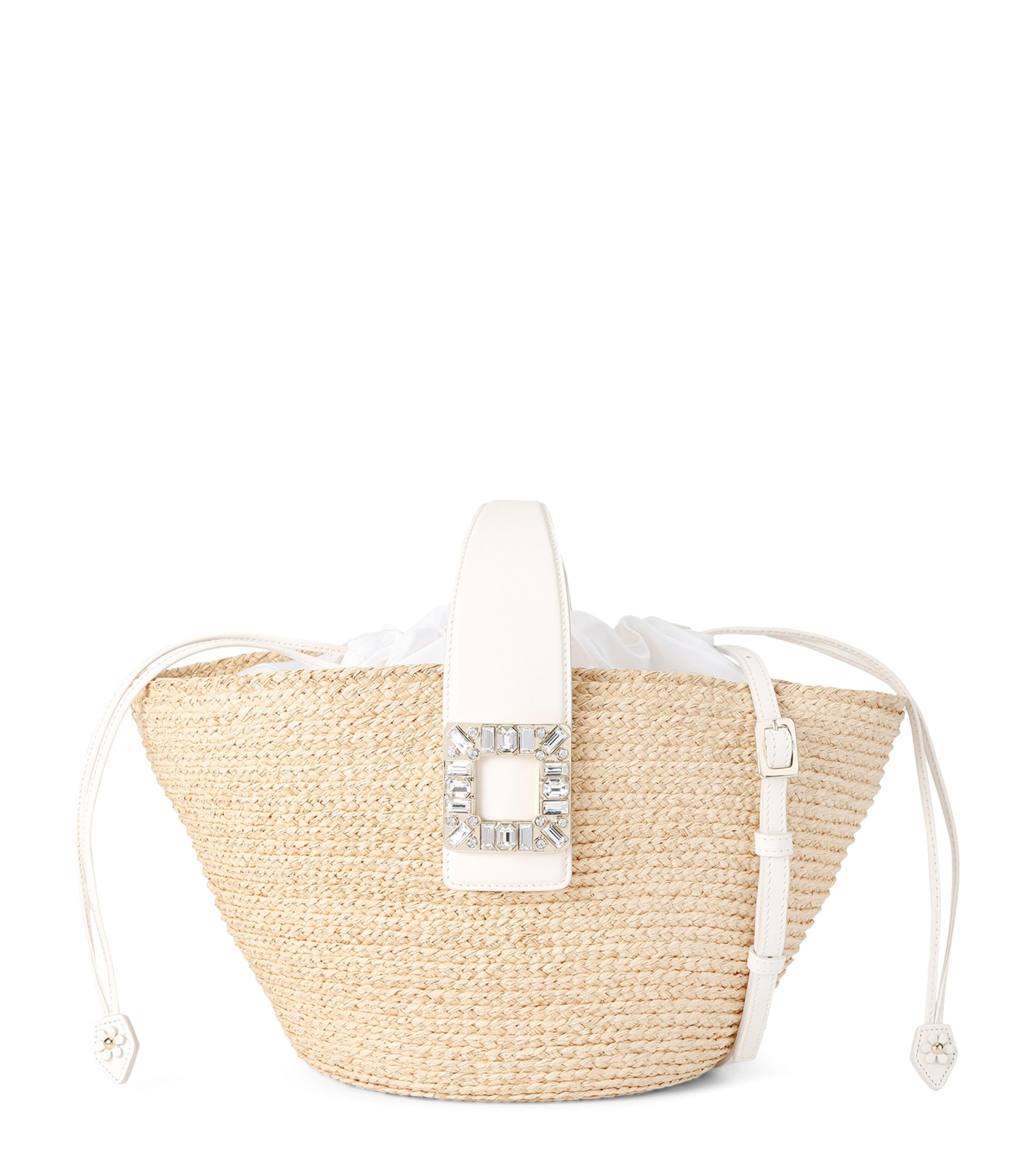 Roger Vivier Raffia Viv' Skate Shopper Bag by ROGER VIVIER