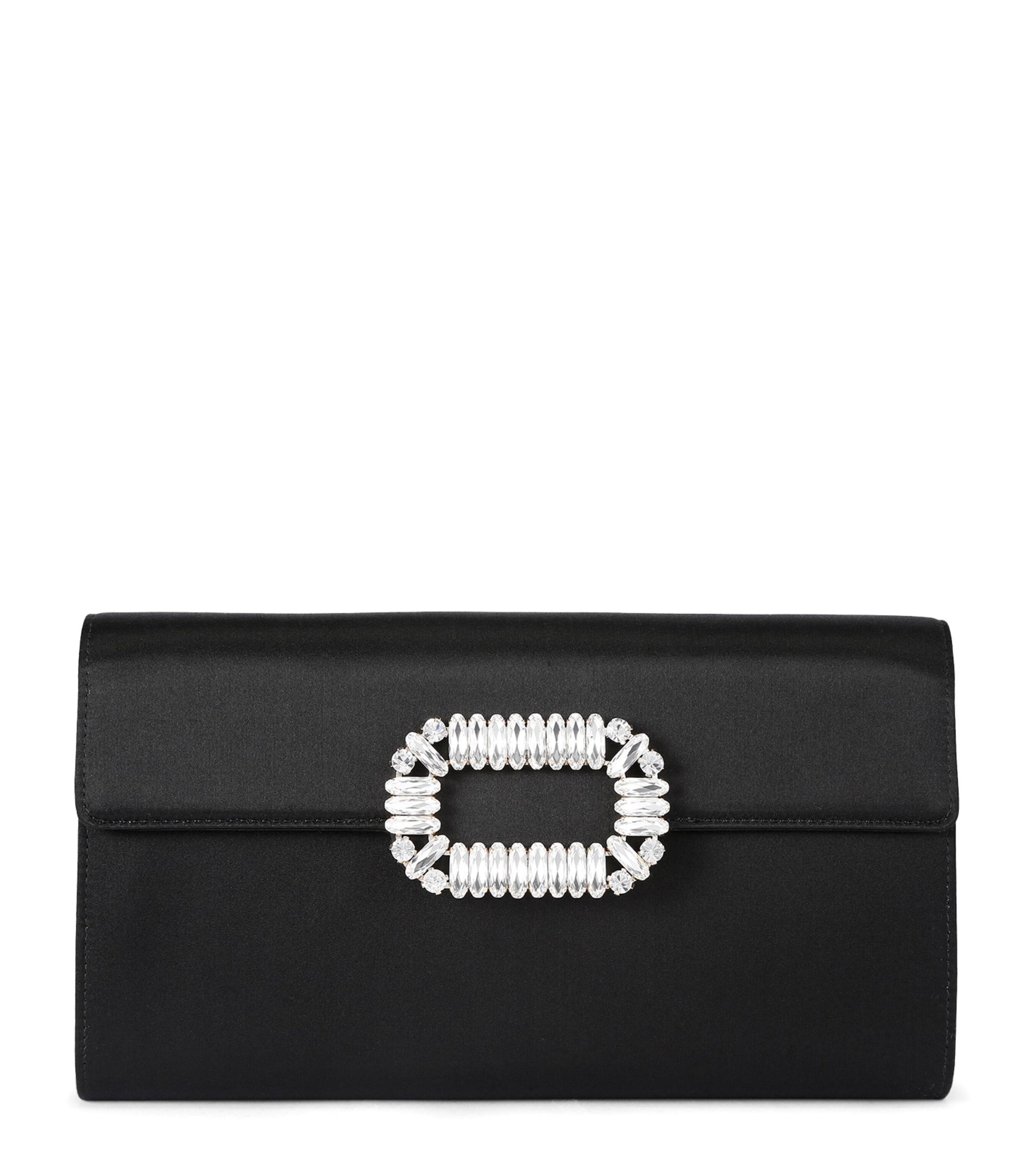 Roger Vivier Satin Pilgrim Choc Clutch Bag by ROGER VIVIER